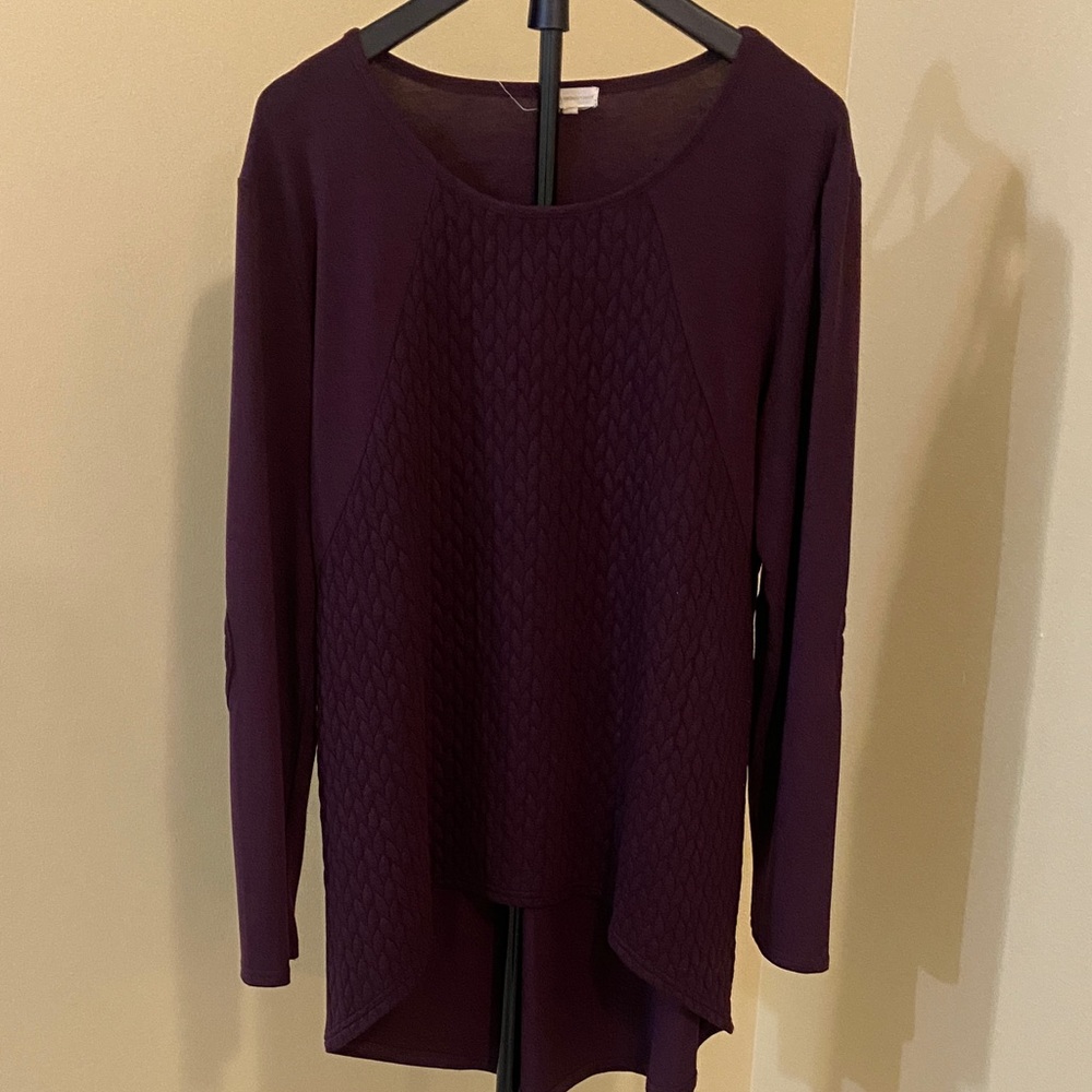 Chic Long Sleeve Top in Deep Purple